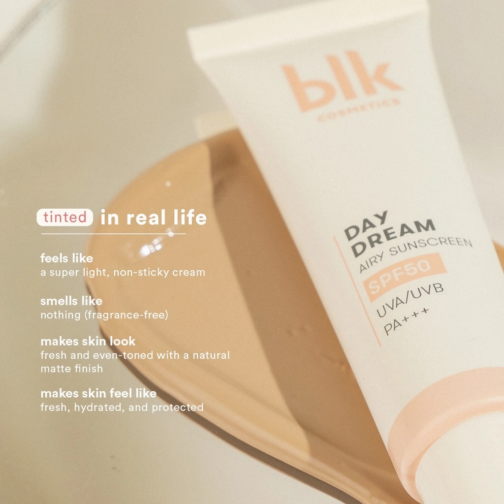 blk cosmetics daydream airy sunscreen SPF 50 duo sheer   tinted - Sheer Oat