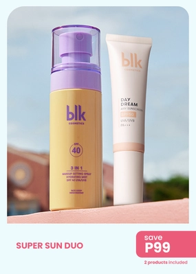 blk cosmetics fresh sheer sunscreen spf 50   3in1 setting spray & hydrating mist spf 40 UVA/UVB
