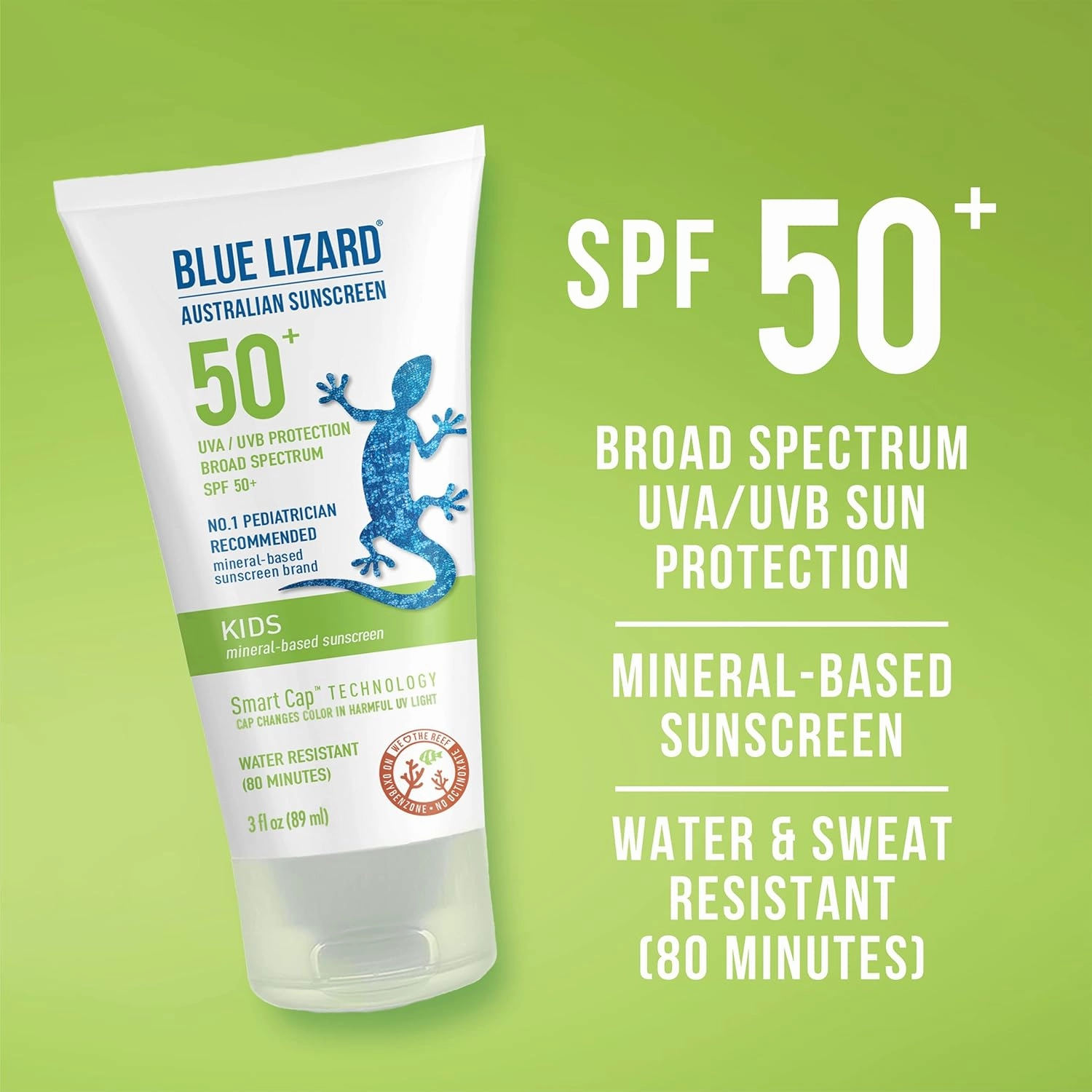 BLUE LIZARD Kids Mineral-Based Sunscreen Lotion - SPF 50  - 3 oz