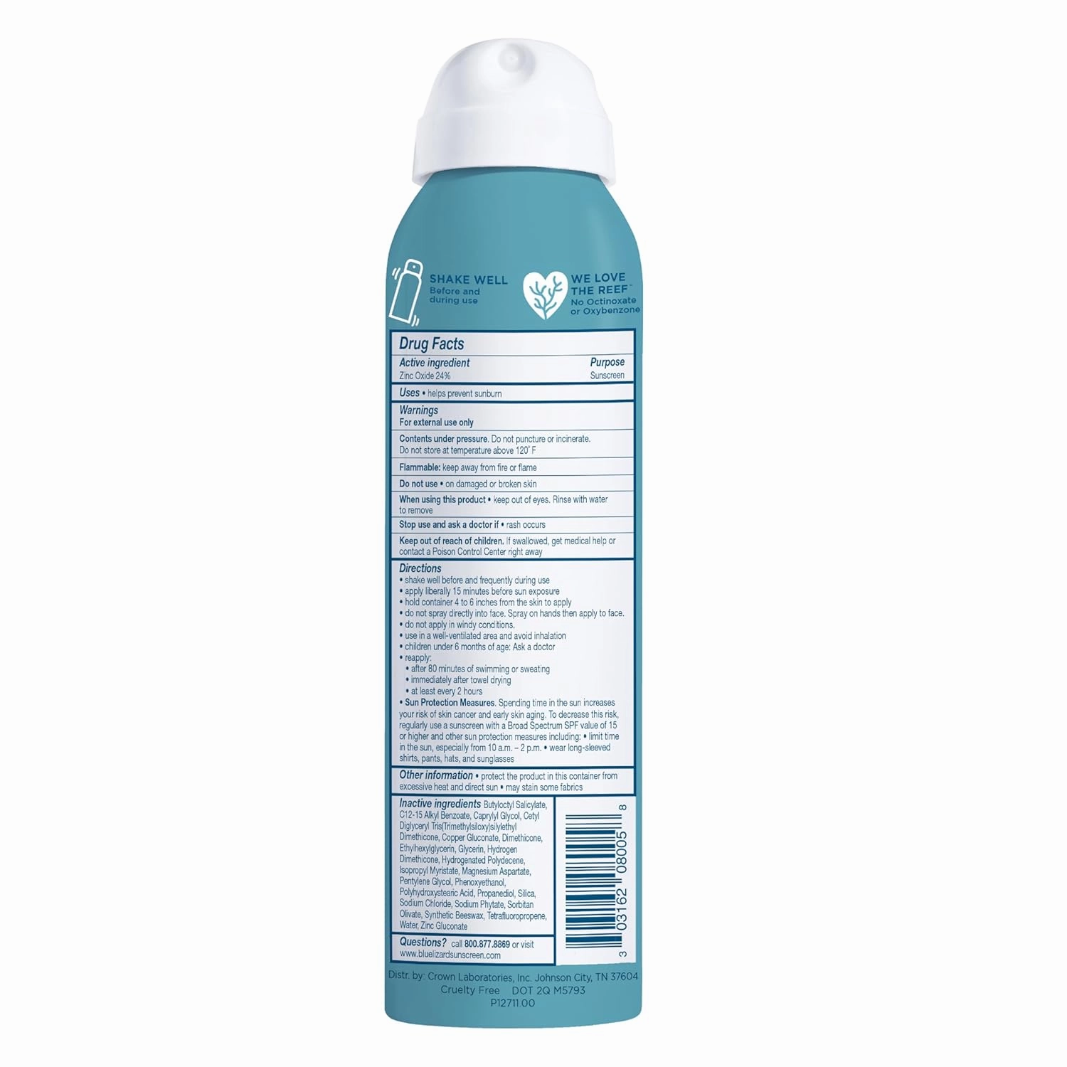 BLUE LIZARD Sport Mineral Sunscreen Spray SPF 50 , Dermatologist-Recommended Brand, Broad-Spectrum UVA/UVB Protection, Water-Resistant, Zinc Oxide Formula, Vegan, 5 fl oz
