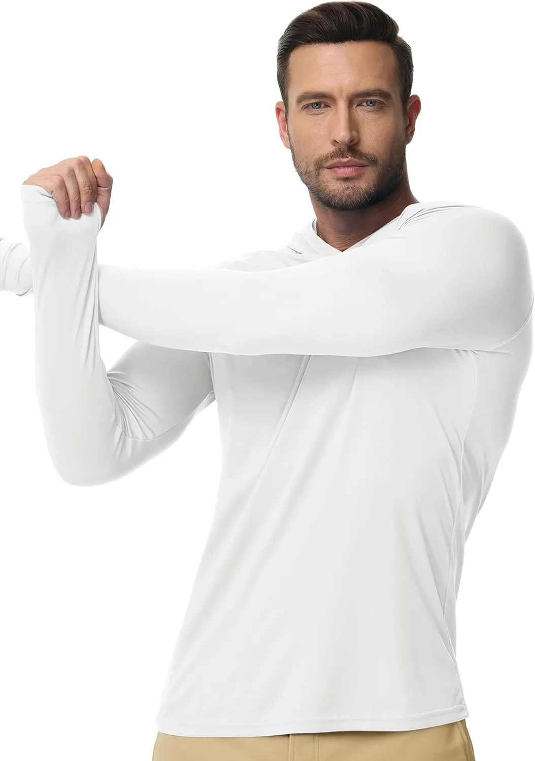 Boladeci Men's UPF 50  Sun Protection Lightweight Hoodie Shirts Long Sleeve Fishing Shirts SPF UV Hiking Swim