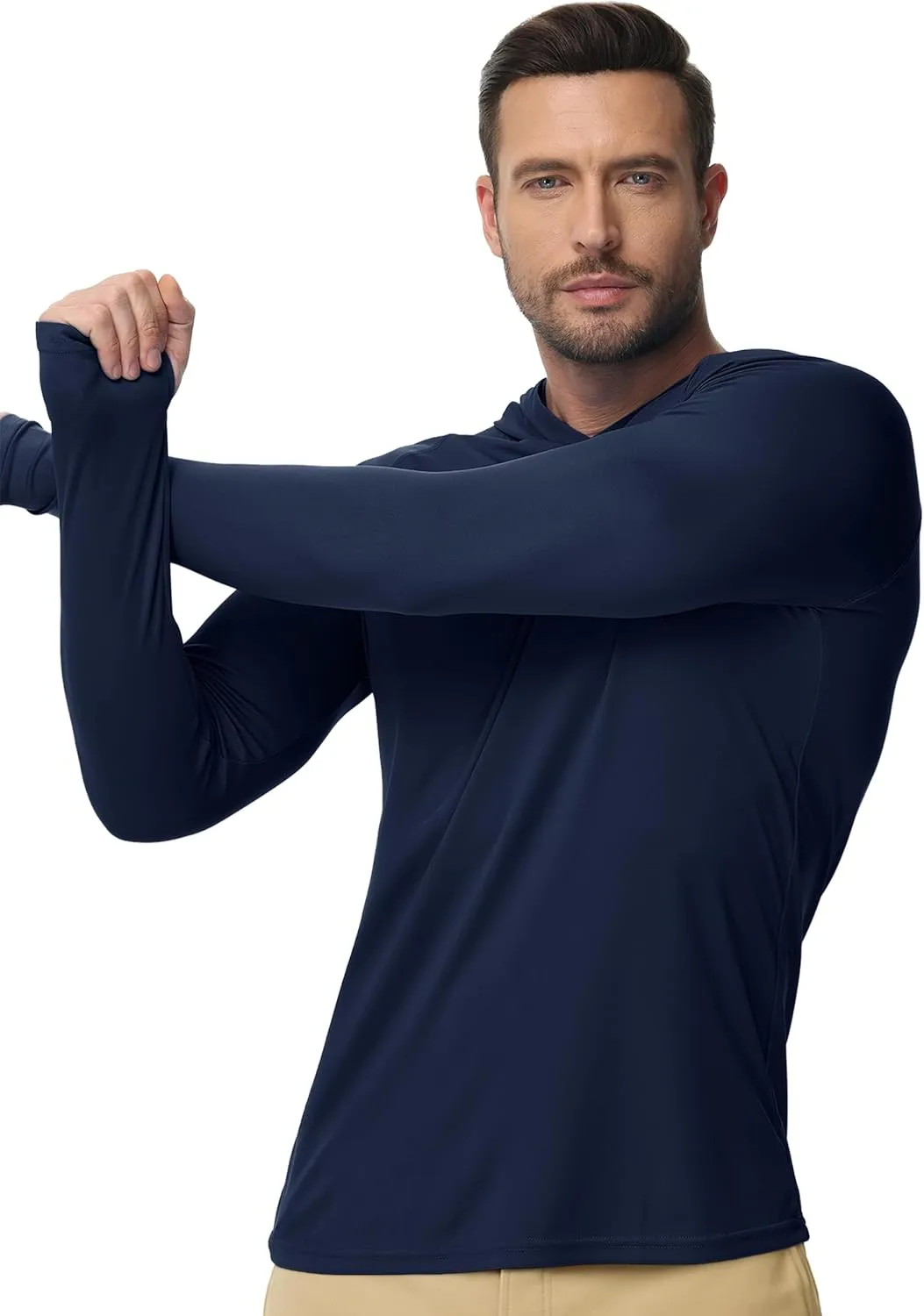 Boladeci Men's UPF 50  Sun Protection Lightweight Hoodie Shirts Long Sleeve Fishing Shirts SPF UV Hiking Swim