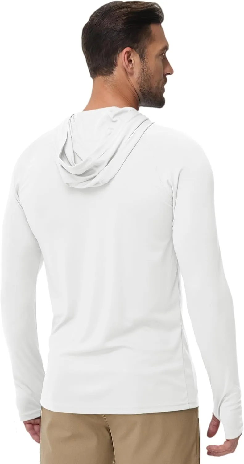 Boladeci Men's UPF 50  Sun Protection Lightweight Hoodie Shirts Long Sleeve Fishing Shirts SPF UV Hiking Swim