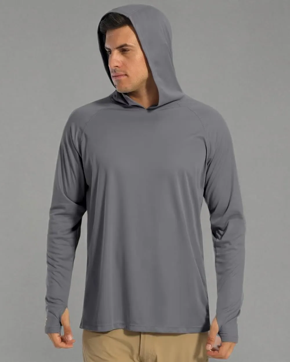 Boladeci Men's UPF 50  Sun Protection Lightweight Hoodie Shirts Long Sleeve Fishing Shirts SPF UV Hiking Swim