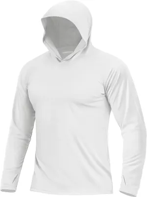 Boladeci Men's UPF 50  Sun Protection Lightweight Hoodie Shirts Long Sleeve Fishing Shirts SPF UV Hiking Swim