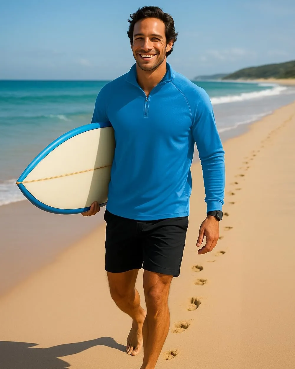 Boladeci Men's UPF 50  Sun Shirts 1/4 Zip Long Sleeve SPF UV Protection Lightweight Quick Dry Quarter Zip Golf Shirts