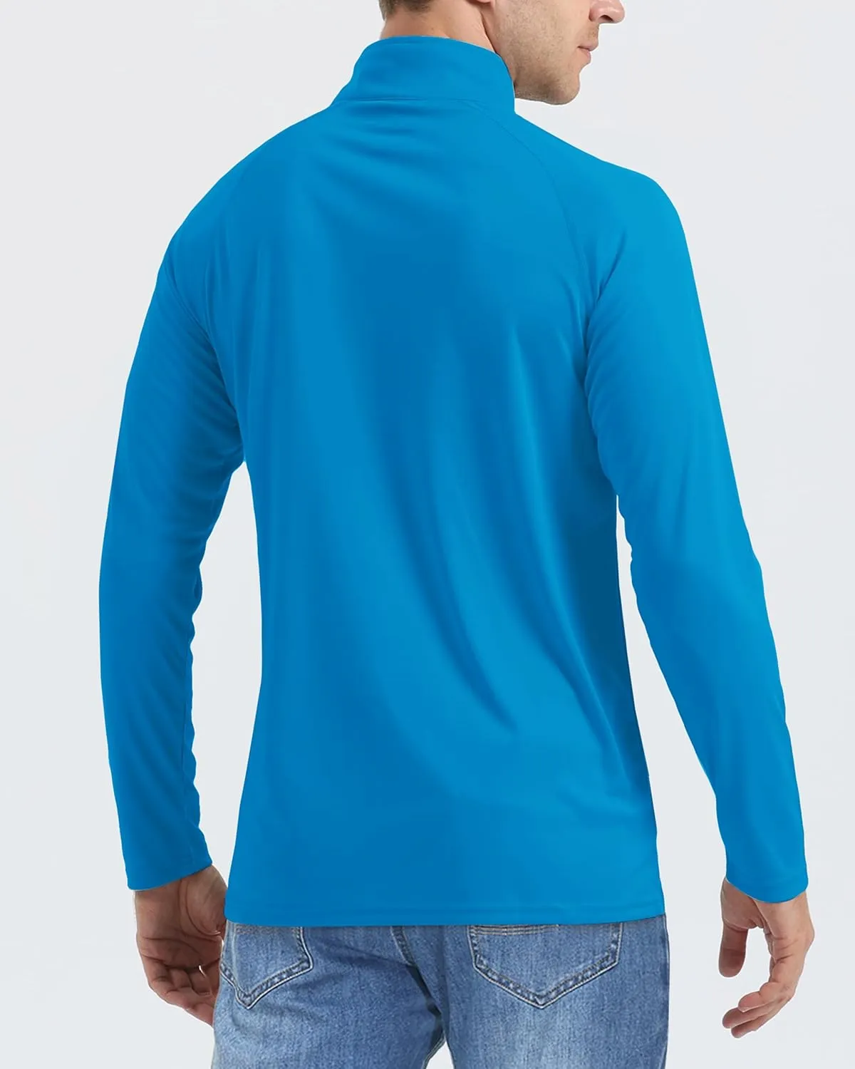 Boladeci Men's UPF 50  Sun Shirts 1/4 Zip Long Sleeve SPF UV Protection Lightweight Quick Dry Quarter Zip Golf Shirts