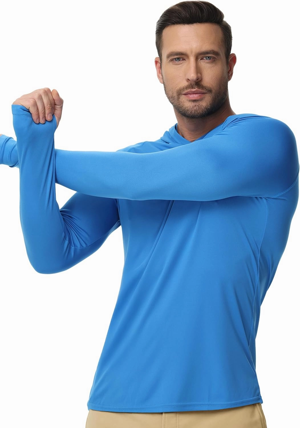 Boladeci Men's UPF 50  Sun Protection Lightweight Hoodie Shirts Long Sleeve Fishing Shirts SPF UV Hiking Swim