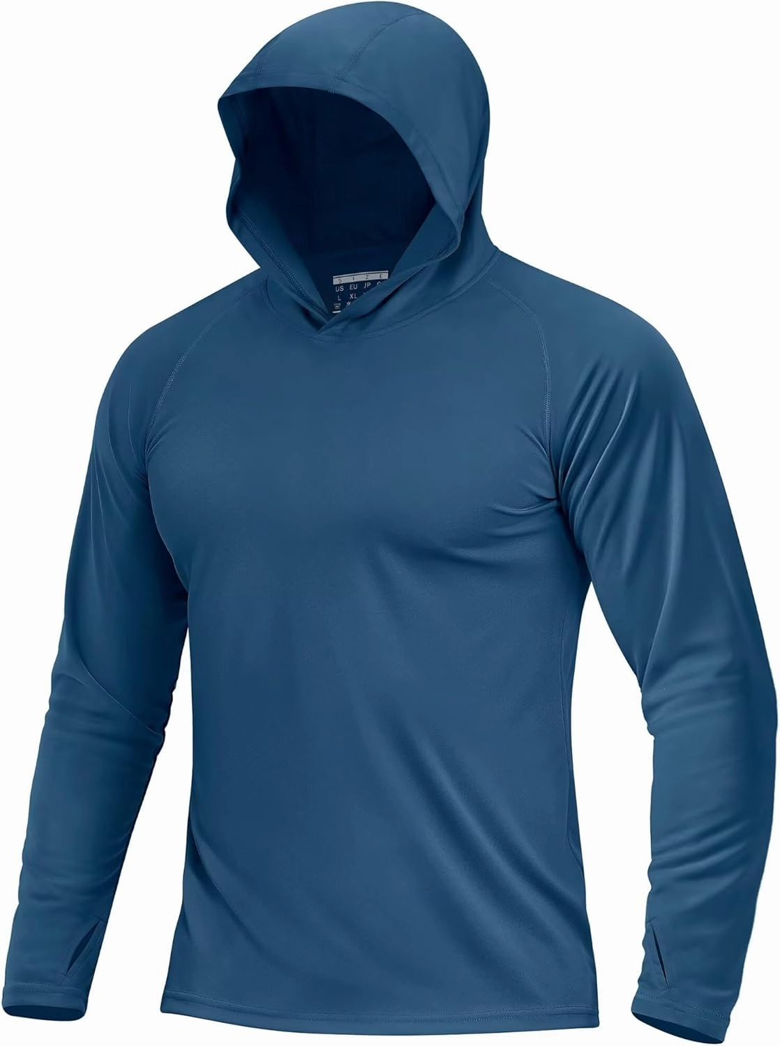 Boladeci Men's UPF 50  Sun Protection Lightweight Hoodie Shirts Long Sleeve Fishing Shirts SPF UV Hiking Swim
