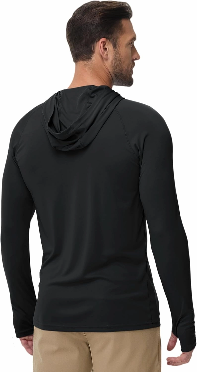 Boladeci Men's UPF 50  Sun Protection Lightweight Hoodie Shirts Long Sleeve Fishing Shirts SPF UV Hiking Swim