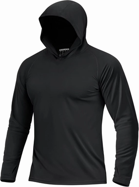Boladeci Men's UPF 50  Sun Protection Lightweight Hoodie Shirts Long Sleeve Fishing Shirts SPF UV Hiking Swim
