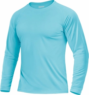 Boladeci Men's UPF 50  Sun Protection UV SPF Shirts Long Sleeve Lightweight Quick Dry Swim T-Shirts Rash Guard
