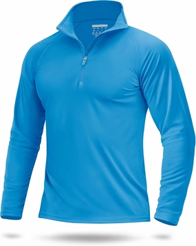 Boladeci Men's UPF 50  Sun Shirts 1/4 Zip Long Sleeve SPF UV Protection Lightweight Quick Dry Quarter Zip Golf Shirts