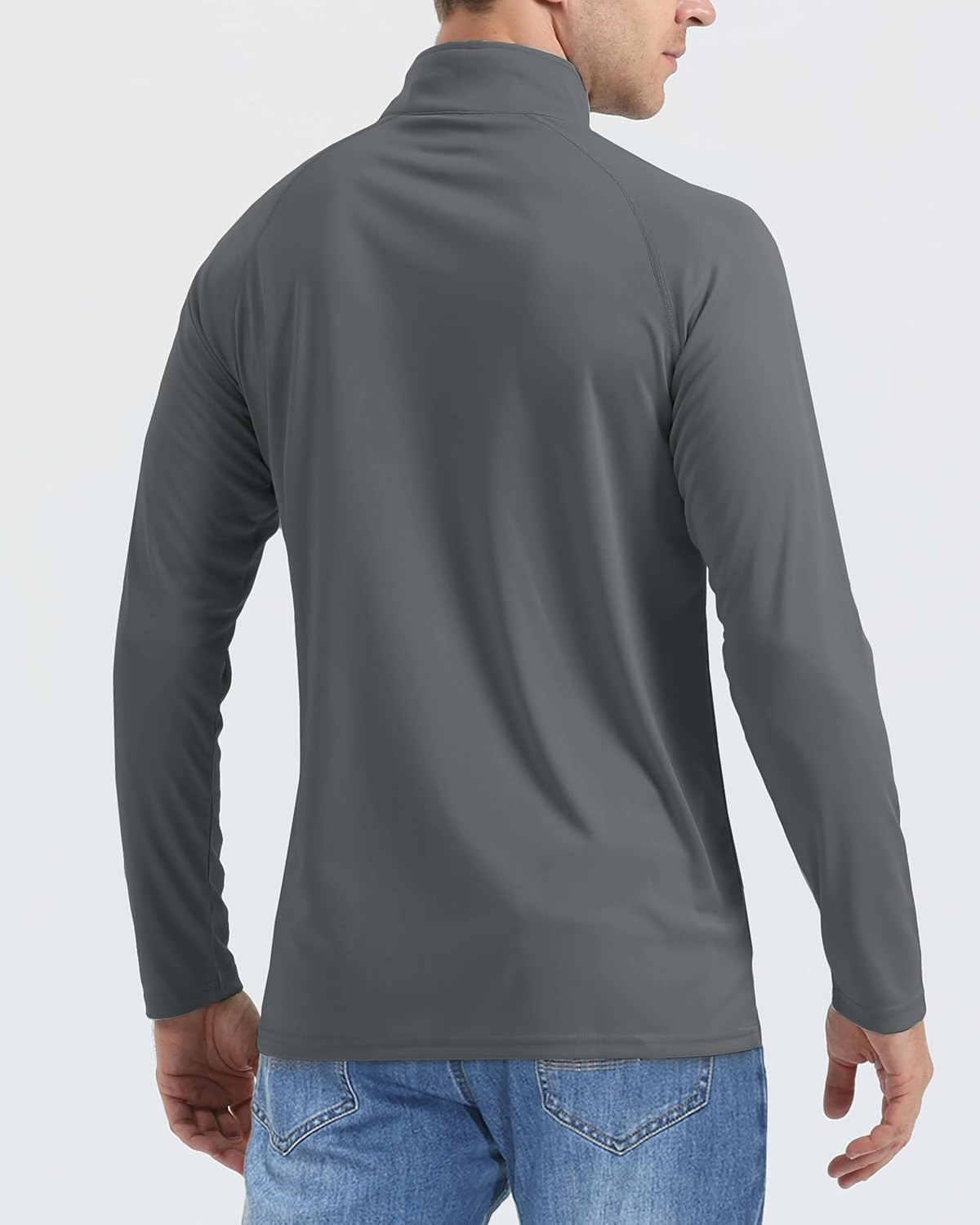 Boladeci Men's UPF 50  Sun Shirts 1/4 Zip Long Sleeve SPF UV Protection Lightweight Quick Dry Quarter Zip Golf Shirts