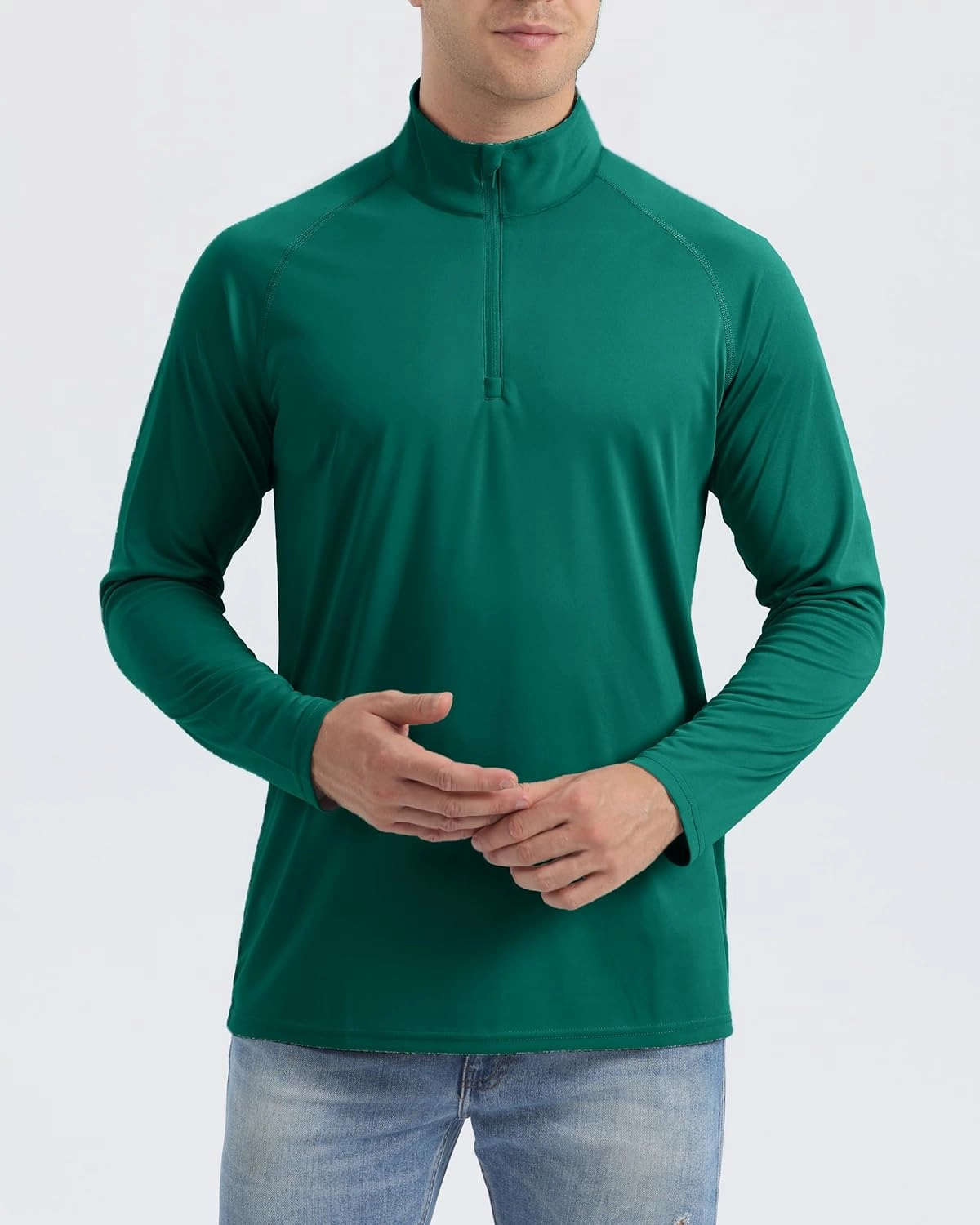 Boladeci Men's UPF 50  Sun Shirts 1/4 Zip Long Sleeve SPF UV Protection Lightweight Quick Dry Quarter Zip Golf Shirts
