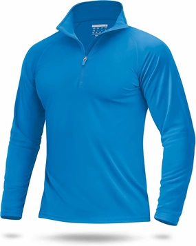 Boladeci Men's UPF 50  Sun Shirts 1/4 Zip Long Sleeve SPF UV Protection Lightweight Quick Dry Quarter Zip Golf Shirts