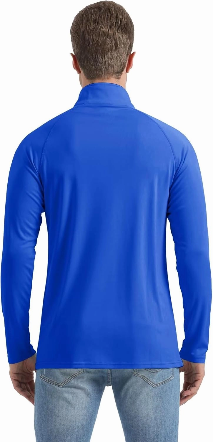 Boladeci Men's UPF 50  Sun Shirts 1/4 Zip Long Sleeve SPF UV Protection Lightweight Quick Dry Quarter Zip Golf Shirts