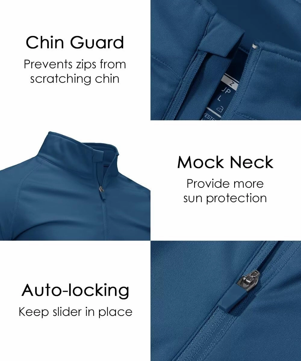 Boladeci Men's UPF 50  Sun Shirts 1/4 Zip Long Sleeve SPF UV Protection Lightweight Quick Dry Quarter Zip Golf Shirts