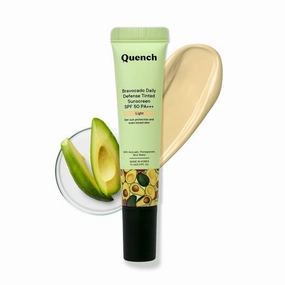 BOTANIICS Daily Defense Tinted Sunscreen Glowing Skin With Avocado & 2% Niacinamide, Blue Light Protection, Satin-Matte Finish, Made In Korea, Normal Skin (Light, 15Ml)