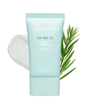 BRING GREEN Tea Tree CICA Mineral Sunscreen SPF 50  PA     | Non-Nano Zinc Oxide Face Sunscreen, Reef Safe Korean Sunscreen for Sensitive Skin, Oil-Free, 1.69 fl. oz