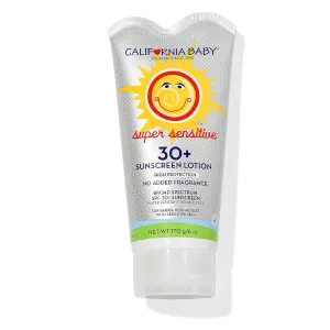 California Baby Super Sensitive SPF 30 | Unscented Mineral Sunscreen | Baby Sunscreen for Face   Body | Titanium Dioxide | 170 grams / 6oz