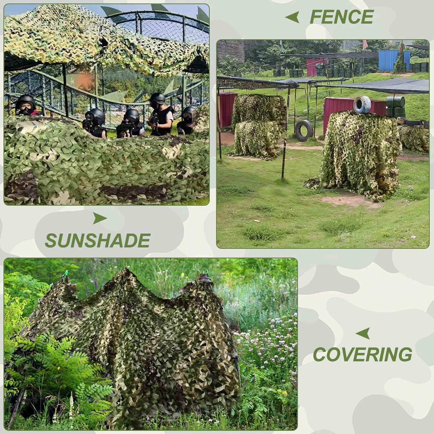 Camo Netting, Camouflage Netting, Hunting Blind Camo Net, Army Party Decorations, Sunshade Fence Nets, Lightweight, Bulk Roll, Mesh, Great for Camping, Shooting, Photograph, Car Cover, Outdoor