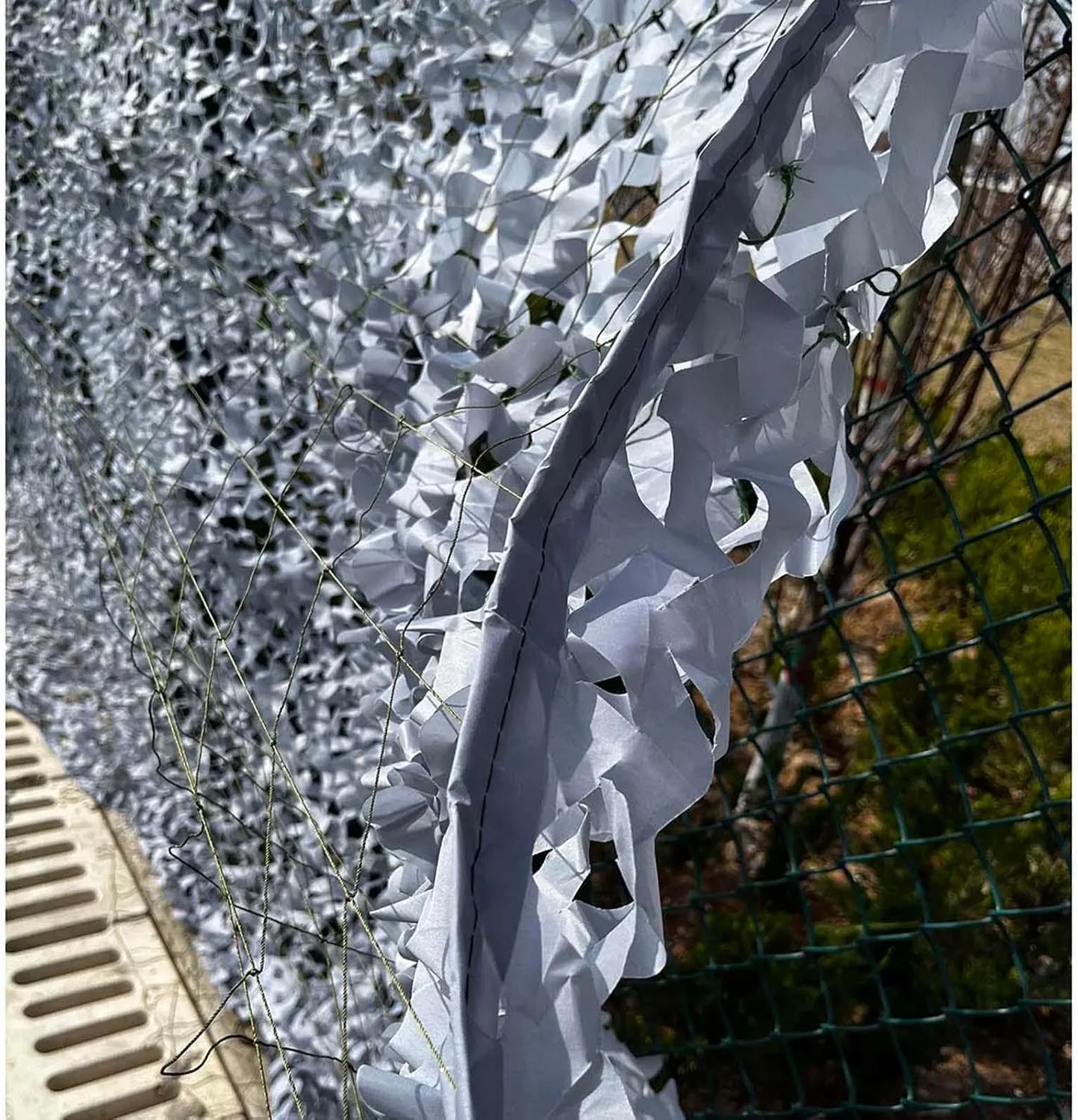 Camouflage Net, Sunscreen Camo Netting, 1.5x2/2x3/3x4/4x5/5x6m Outdoor Camouflage Shade Netting, Military Hunting Camo Net,Grey-2x2m(6.6 * 6.6ft)