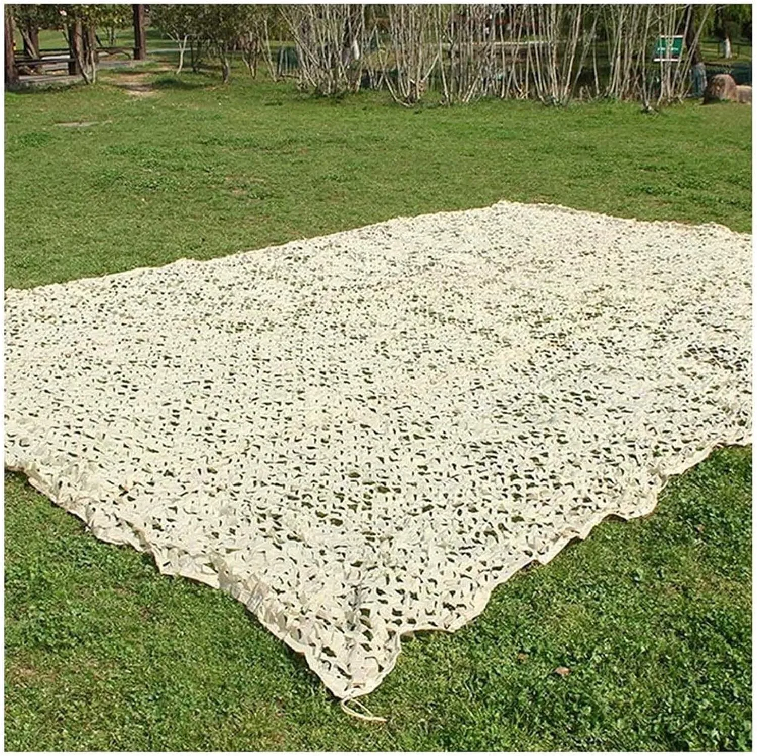 Camouflage Net Sunscreen, Reinforced Military Camo Netting, Used for Hunting, Camping, Sunshade, Garden, Tear-Resistant Beige Camouflage Netting, Privacy Screen