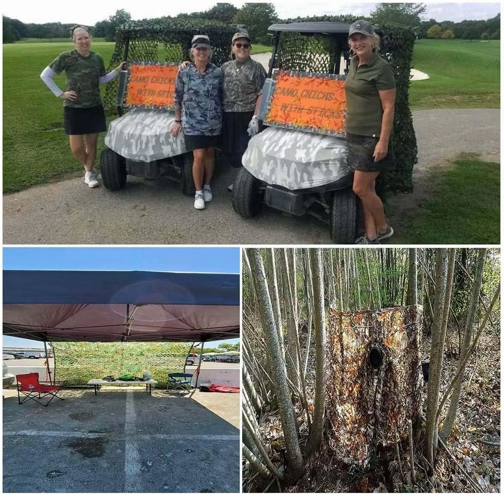 Camouflage Net Military Camo Cover Hunting Camo Netting for Army Shelter Camping Military Shooting Sunscreen 6.6ft/9.8ft/13.1ft/16.4ft/19.7ft
