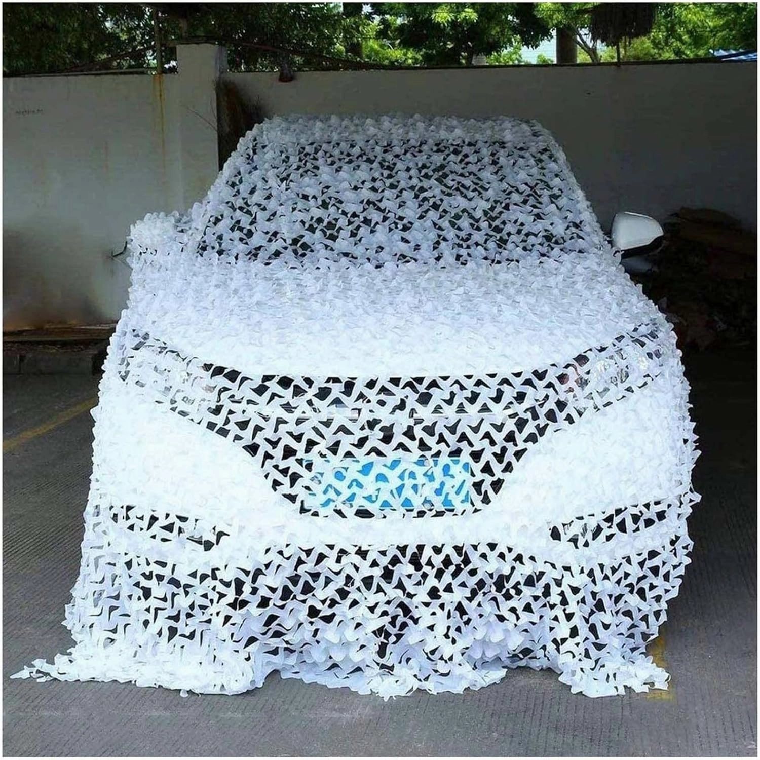 Camouflage Net Sunscreen, Military Hunting Camo Netting Reinforced Shade Mesh, White Anti-uv Camouflage Netting for Outdoor Camping, Shooting, Decoration, 1.5/2/3/4/6m,7x9m(26.2 * 29.5ft)