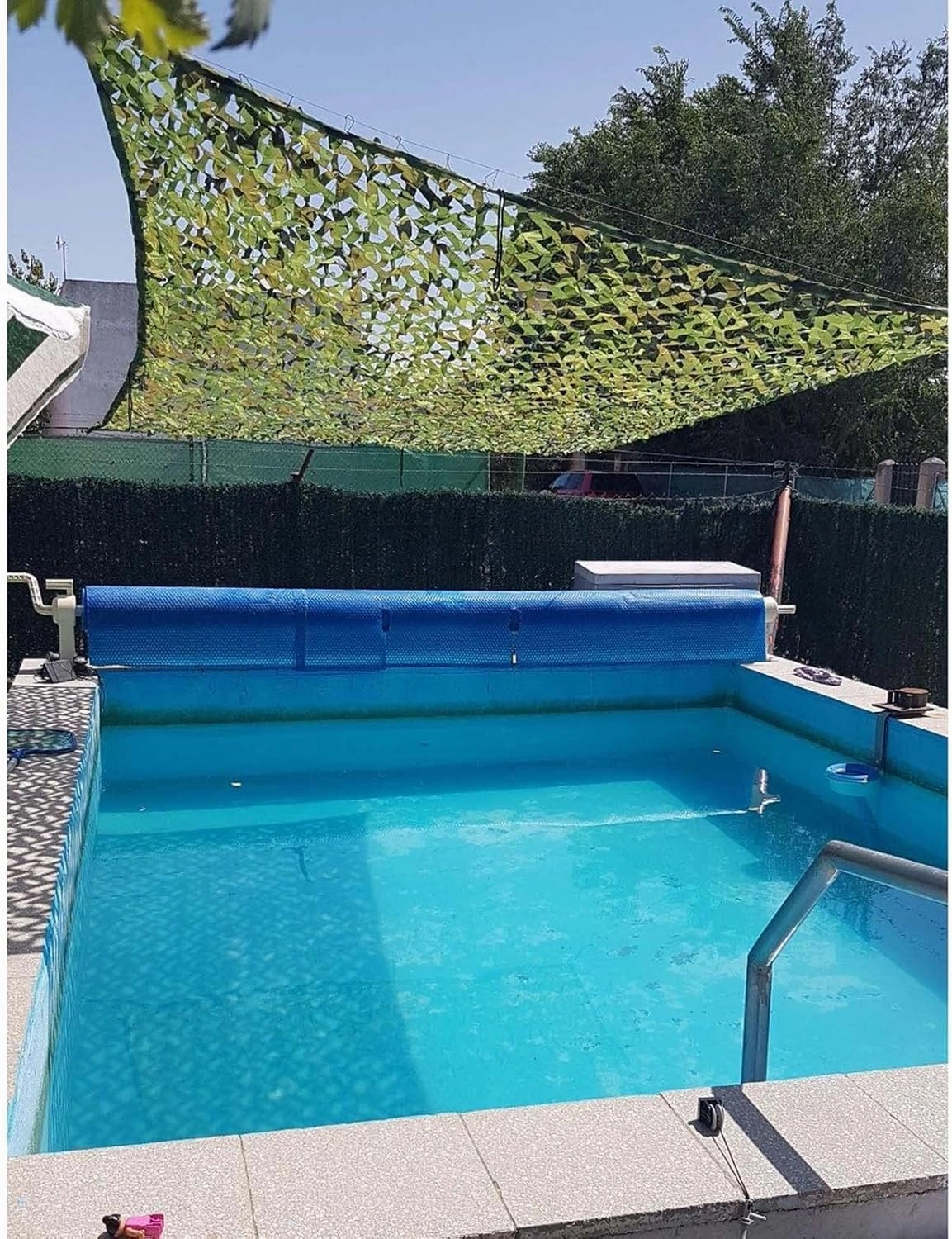 Camouflage Netting, 1.5/2/4/6/8m Sunblock Mesh, Military Hunting Camo Netting, for Patio, Pergola, Camouflage Decoration, Outdoor Uv Protection Sunshade Net Cover,3x4m(9.8 * 13ft)