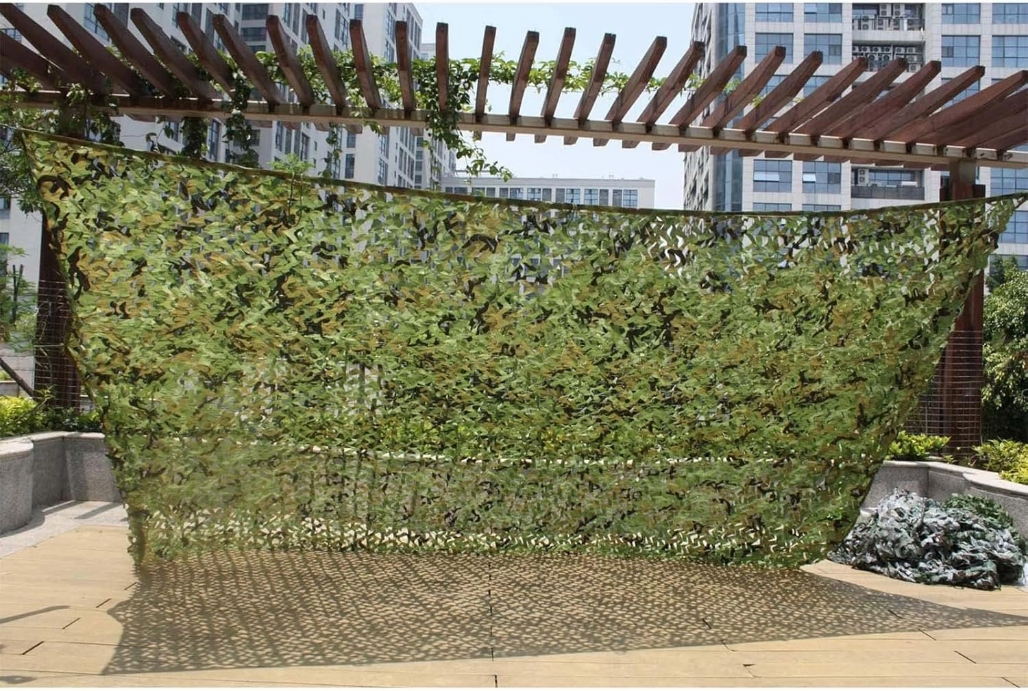 Camouflage Netting, 1.5/2/4/6/8m Sunblock Mesh, Military Hunting Camo Netting, for Patio, Pergola, Camouflage Decoration, Outdoor Uv Protection Sunshade Net Cover,3x4m(9.8 * 13ft)