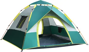 Camp Tents Weatherproof Ventilated, Portable Cabin Tent with Carry Bag Waterproof, Family Tent, Backpacking Tents Lightweight, for 2/3/4 People Hiking, Traveling