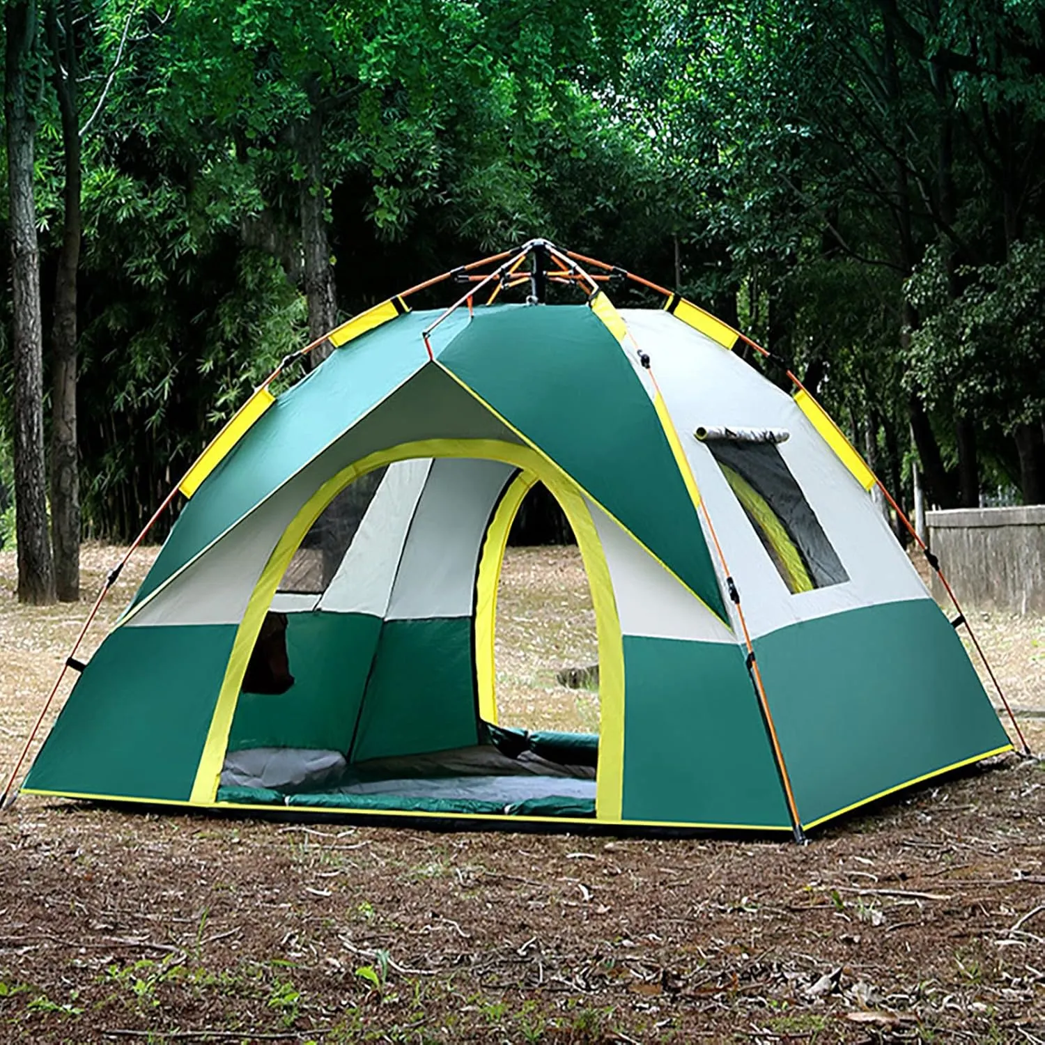 Camp Tents Weatherproof Ventilated, Portable Cabin Tent with Carry Bag Waterproof, Family Tent, Backpacking Tents Lightweight, for 2/3/4 People Hiking, Traveling