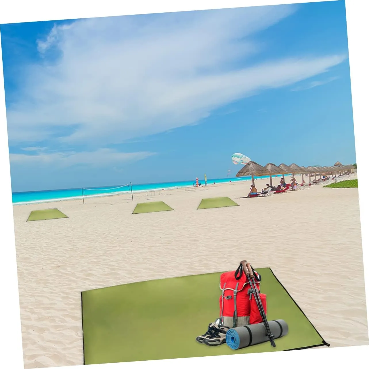 Camping Tent Accessories Oxford Cloth Ground Mat -Proof Portable Outdoor Blanket Beach Camping Pad