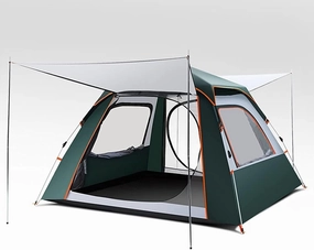 Camping Instant Pop Up Tents, 5-8 Person Tent, Waterproof Windproof Family Tent with Top Rainfly, 6 Person Family Camping Tent with 360° Panoramic View (Size : Set 2)