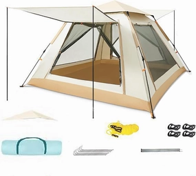 Camping Tent, Waterproof Professional Backpacking Tent, Family Tent, Popup Tent Sunshade, for Fishing Hiking, Ultra-Light and Easy to Carry