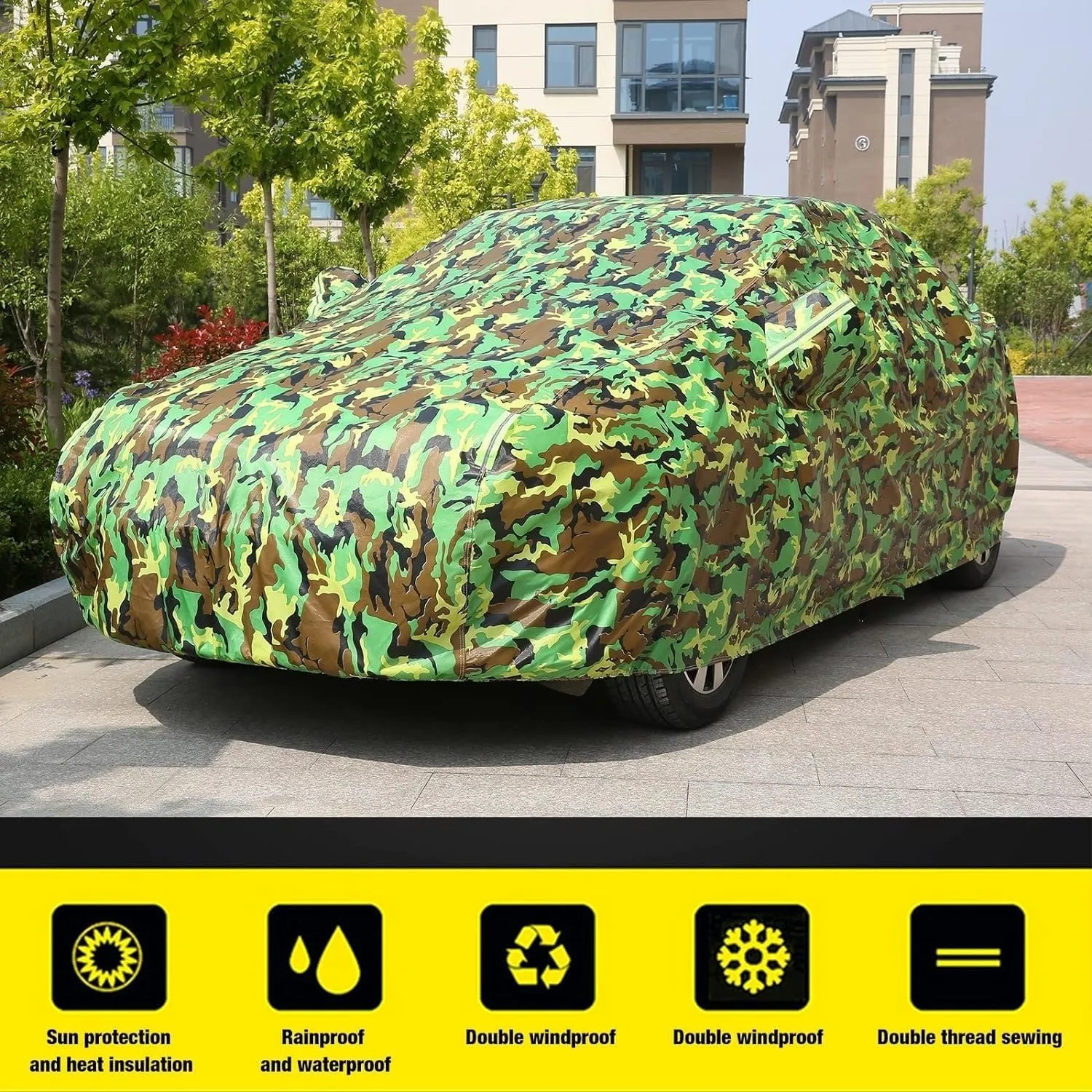 Car Cover Compatible with Ligier Js50 Hatchback 2013,Outdoor Car Covers All Weather Waterproof Breathable Large Car Cover with Zipper,Custom Full Car Cover,for Snow Rain Dust Protection ( Color : F ,