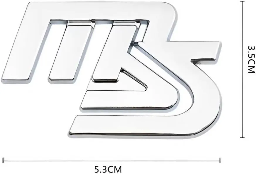 Car Emblem Stickers for Mazda RX-8 RX-7,ABS 3M Adhesive Car Emblem Badge Car Front Rear Side Hood Tailgate Bumper Fender Lettering Logo Decal Car Exterior Accessories,Silver-MS mazdaspeed