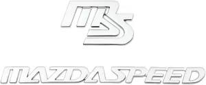 Car Emblem Stickers for Mazda RX-8 RX-7,ABS 3M Adhesive Car Emblem Badge Car Front Rear Side Hood Tailgate Bumper Fender Lettering Logo Decal Car Exterior Accessories,Silver-MS mazdaspeed