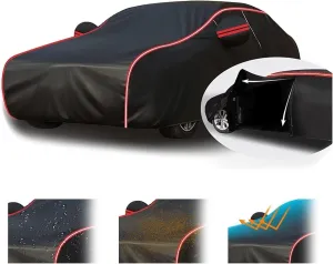 car Waterproof Cover for Peugeot 208 2012-2023,Dustproof and Breathable car Waterproof Cover with Storage Bag Four-Wheel Alignment Rope