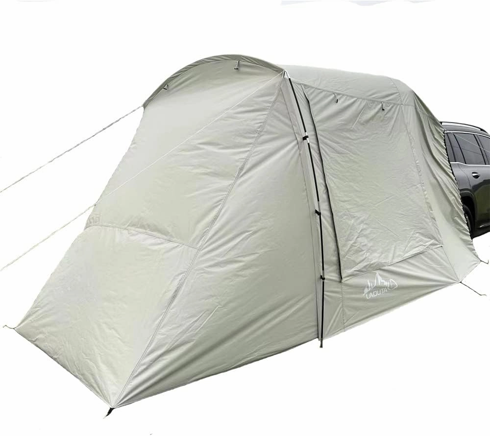 Car Awning Sun Shelter Camping SUV Rear Tent, Portable Waterproof Roof Top Tent Car Canopy with Mosquito Net for SUV Minivan Hatchback Camping Outdoor Travel (Car Awning Sun Shelter)