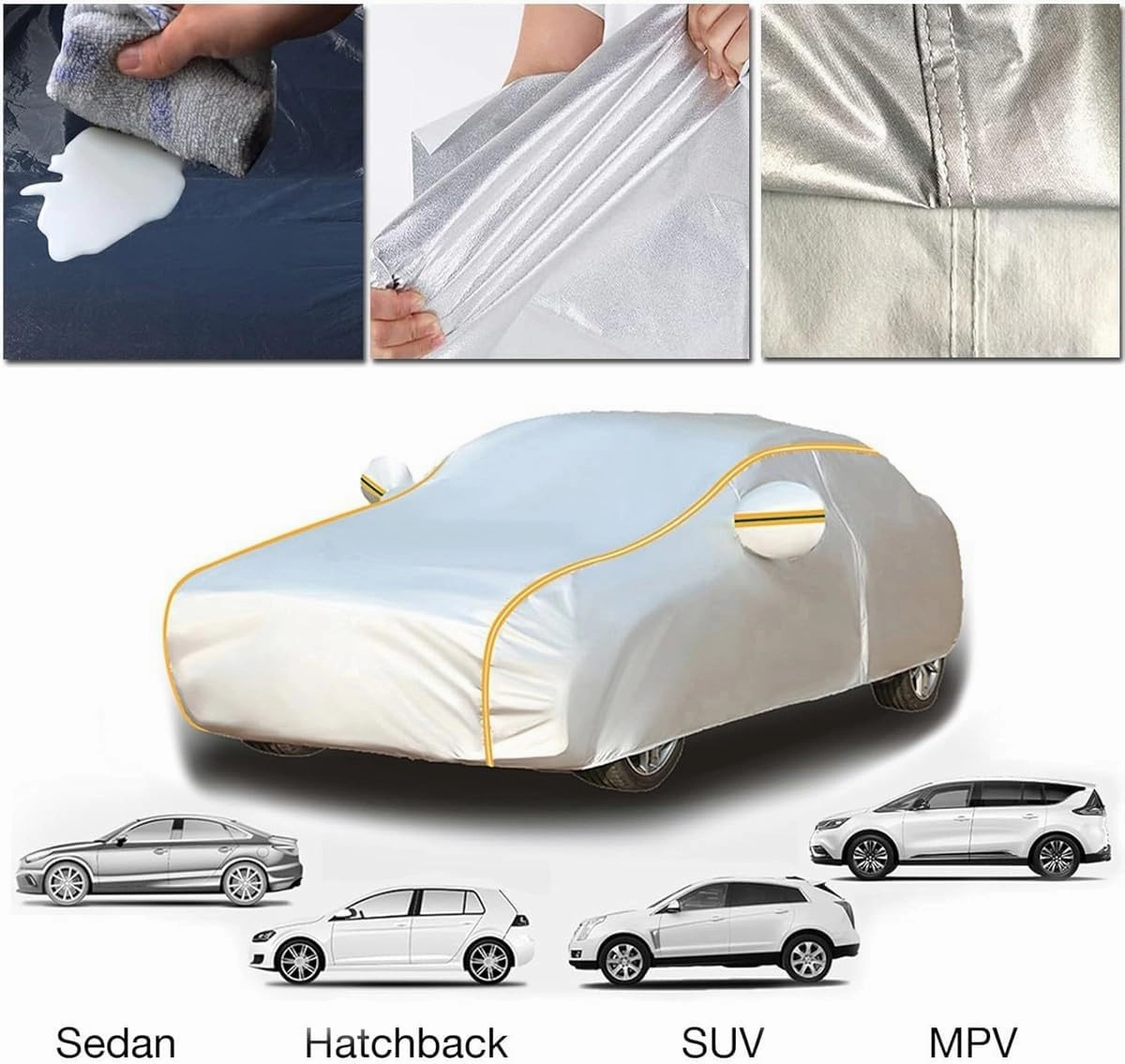 Car Cover Compatible with Morgan 3 4 Plus Roadster Aero 2017-2025 - 5-Layer All-Weather, Waterproof and Hailproof Defense(E,4)