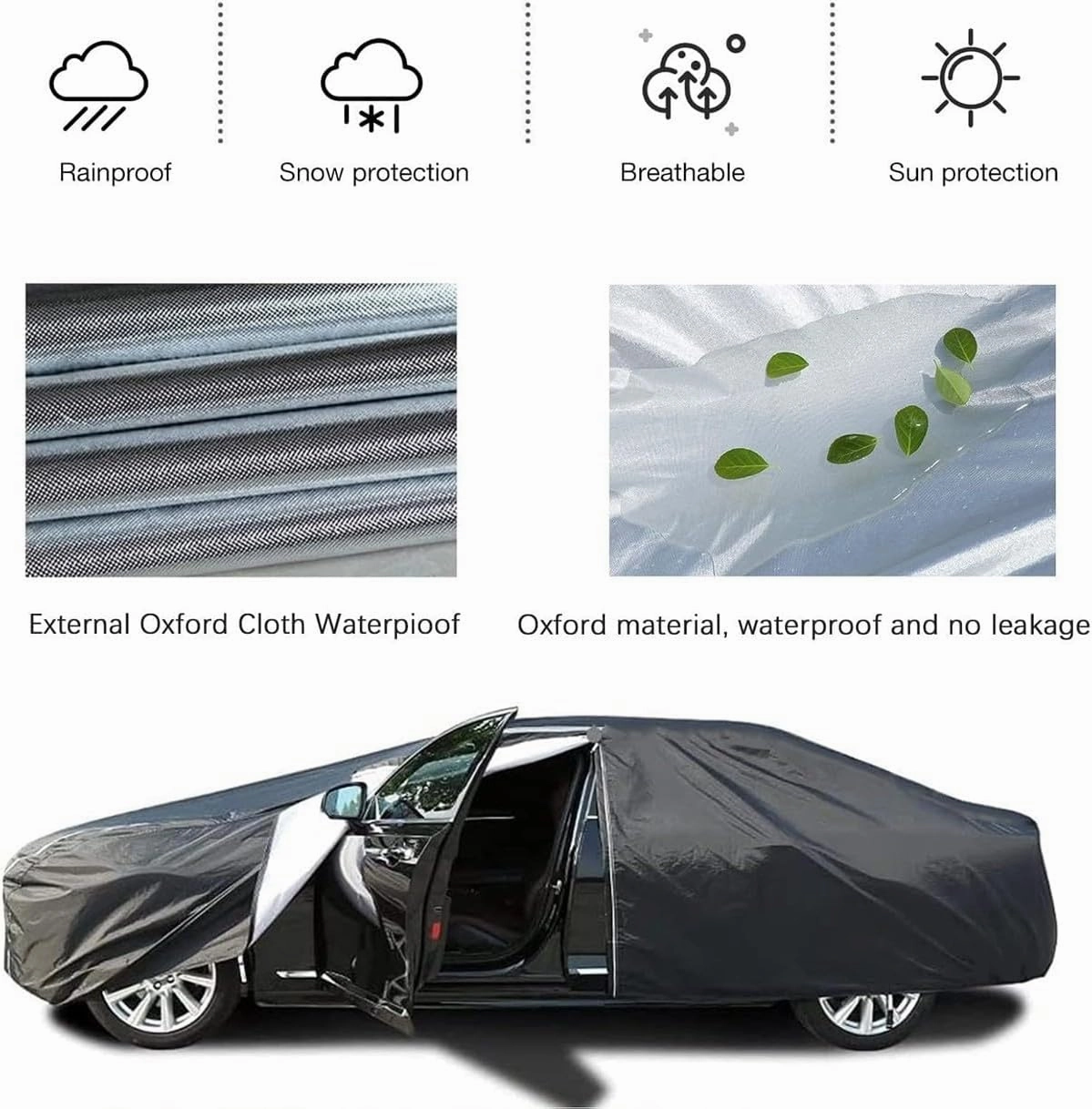 Car Cover Compatible with Peugeot SXC SR1 Inception Partner 2017-2025 - 5-Layer All-Weather, Waterproof and Hailproof Defense(E,Inception)