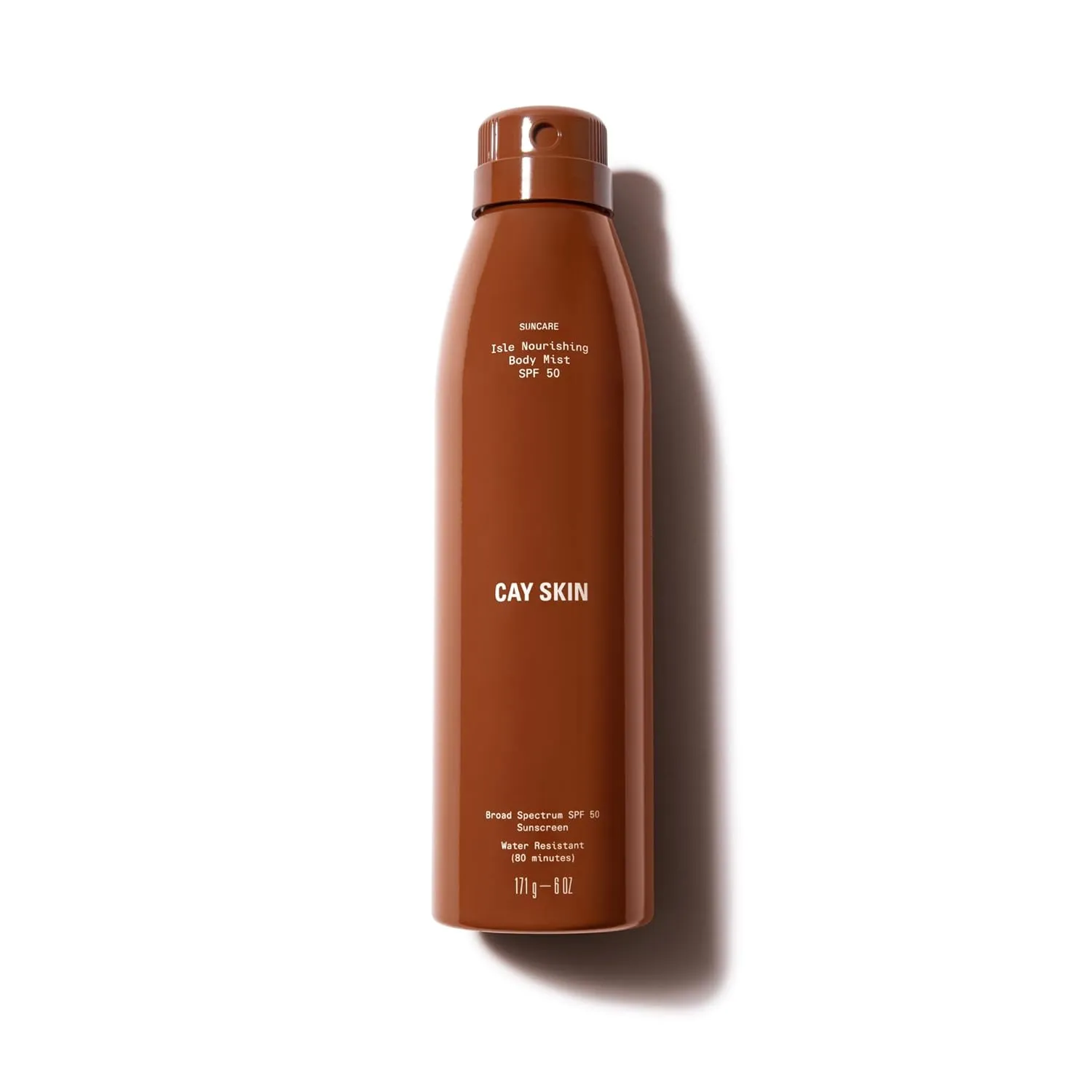 Cay Skin Isle Nourishing Body Mist SPF 50 – Broad Spectrum Sunscreen Spray with Ultra Fine Mist – Vegan, Reef Safe, Hydrating Lotion with Natural Finish for All Skin Types – 6 oz