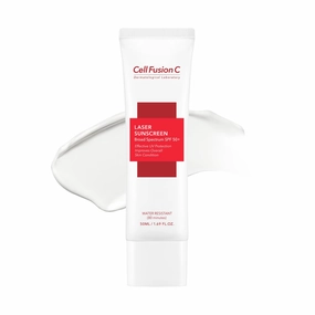 Cell Fusion C Laser Sunscreen SPF 50, Korean Sunscreen for Sensitive, Acne-prone Skin, Ceramide & Collagen, Lightweight & Non-Greasy, Water Resistant, 50ml / 1.69 fl. oz