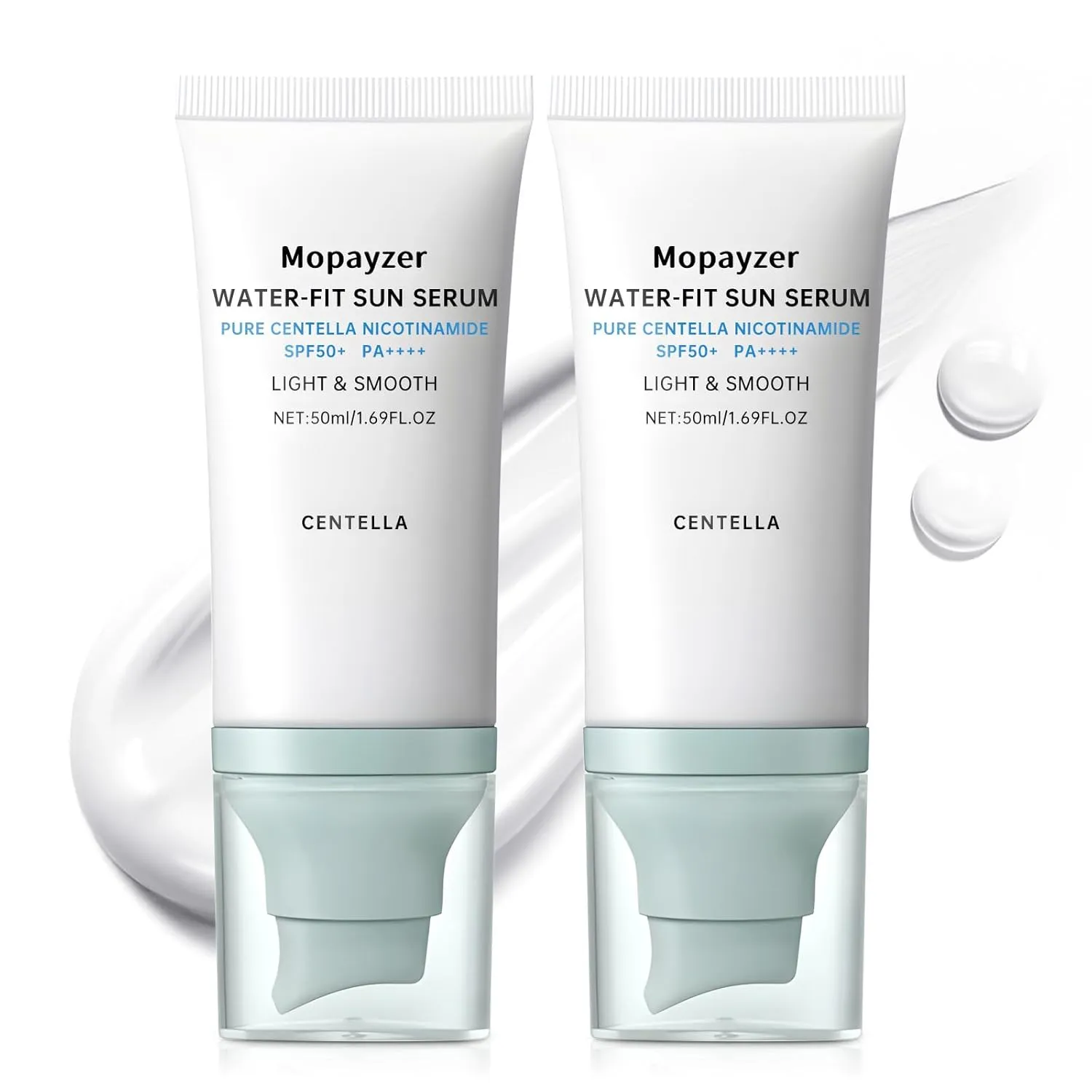Centella Sunscreen SPF 50, Sunscreen for Face, Water Resistant Strong UV Protection No White Cast, Centella Madagascar Face Sun Screen Oil Free Korean Skincare(Blue 2)