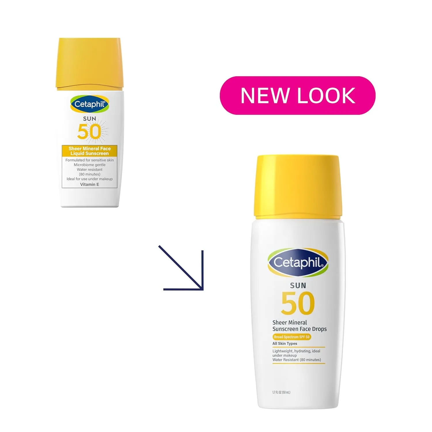 Cetaphil Sheer 100% Mineral Liquid Sunscreen for Face With Zinc Oxide Broad Spectrum SPF 50 Formulated for Sensitive Skin, Unscented, 1.7 Fl Oz