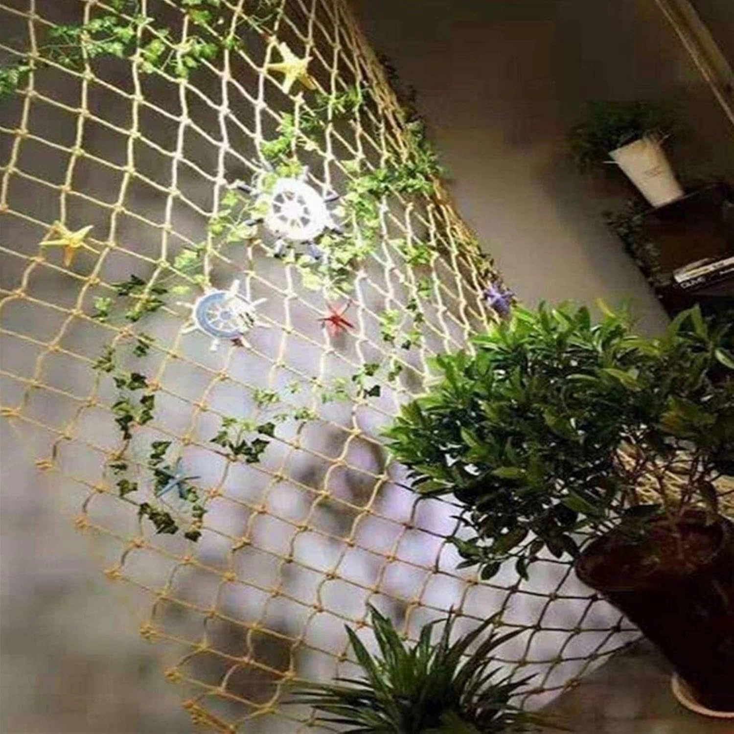 Child Safety Net Hemp Rope Net Cargo Net Heavy Duty Climbing Rope Net Kids Rope Ladder Birds Net Rock Outdoor Swing Treehouse Decor Pet Fence (Size : 15m(316ft))