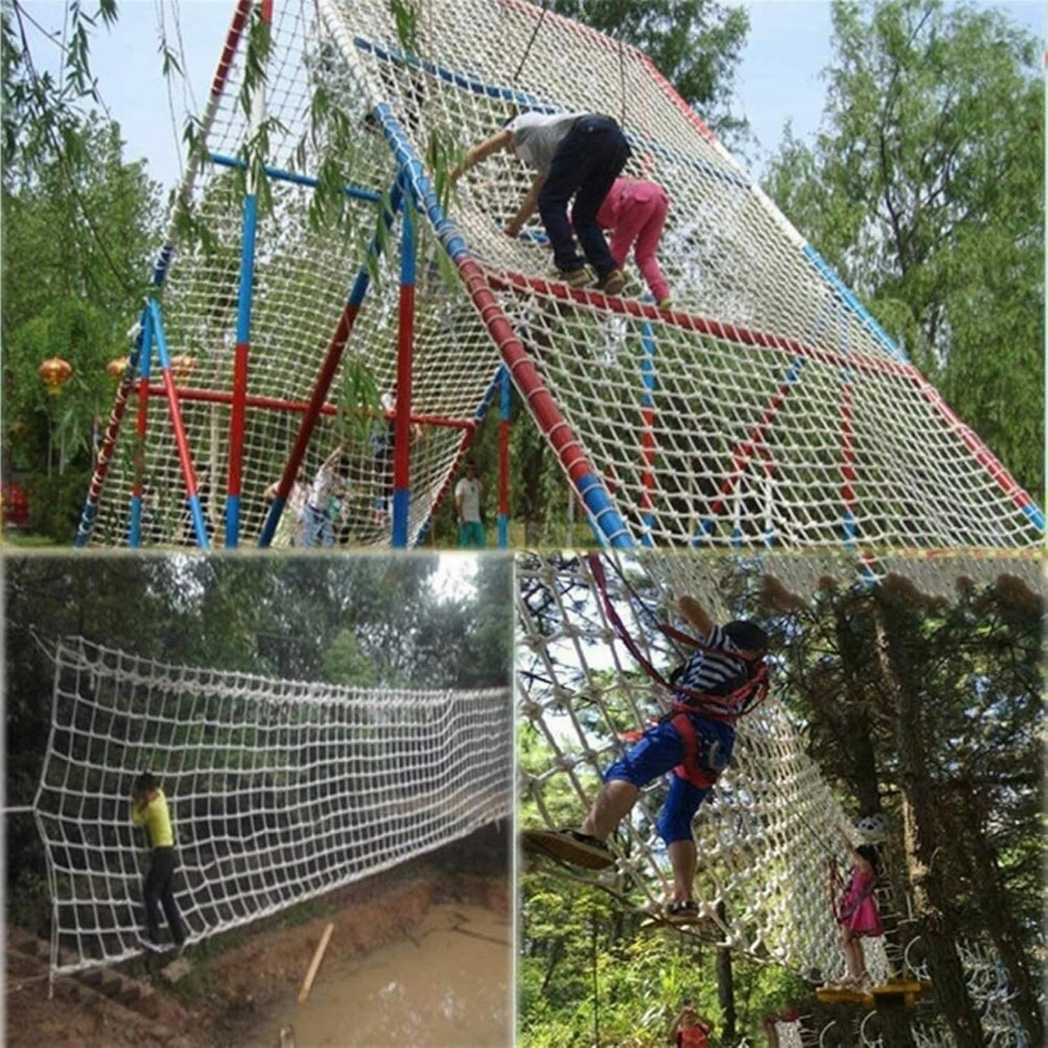 Child Safety Net Hemp Rope Net Cargo Net Heavy Duty Climbing Rope Net Kids Rope Ladder Birds Net Rock Outdoor Swing Treehouse Decor Pet Fence (Size : 15m(316ft))